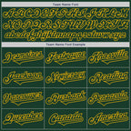 Custom Green Gold Authentic Two Tone Baseball Jersey