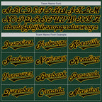 Custom Green Black-Gold Authentic Two Tone Baseball Jersey