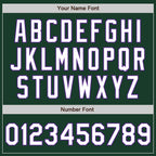 Custom Green White-Purple Authentic Two Tone Baseball Jersey