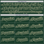 Custom Green Cream Authentic Two Tone Baseball Jersey