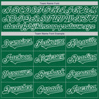 Custom Kelly Green White Authentic Two Tone Baseball Jersey