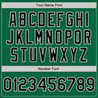 Custom Kelly Green Black-White Authentic Two Tone Baseball Jersey