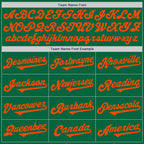 Custom Kelly Green Orange Authentic Two Tone Baseball Jersey