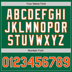 Custom Kelly Green Orange-White Authentic Two Tone Baseball Jersey