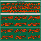 Custom Kelly Green Orange-Black Authentic Two Tone Baseball Jersey