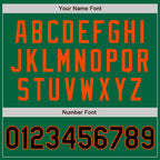 Custom Kelly Green Black-Orange Authentic Two Tone Baseball Jersey
