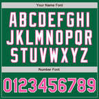 Custom Kelly Green Pink-White Authentic Two Tone Baseball Jersey