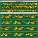 Custom Kelly Green Gold-Black Authentic Two Tone Baseball Jersey