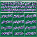 Custom Kelly Green Purple-White Authentic Two Tone Baseball Jersey