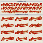 Custom Cream Red-Old Gold Authentic Two Tone Baseball Jersey