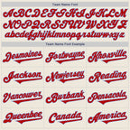 Custom Cream Red-Light Blue Authentic Two Tone Baseball Jersey