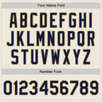 Custom Cream Navy-Old Gold Authentic Two Tone Baseball Jersey