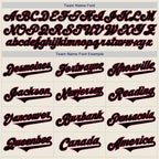 Custom Cream Black-Crimson Authentic Two Tone Baseball Jersey