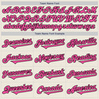 Custom Cream Pink-Black Authentic Two Tone Baseball Jersey