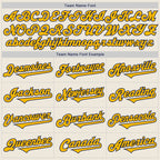 Custom Cream Gold-Navy Authentic Two Tone Baseball Jersey