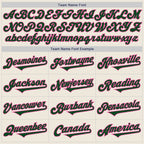 Custom Cream Green-Pink Authentic Two Tone Baseball Jersey