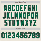 Custom Cream Kelly Green-Black Authentic Two Tone Baseball Jersey