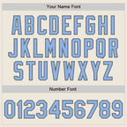 Custom Cream Light Blue-Steel Gray Authentic Two Tone Baseball Jersey