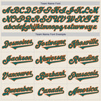 Custom Cream Teal-Orange Authentic Two Tone Baseball Jersey