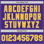 Custom Purple Gold-White Authentic Two Tone Baseball Jersey