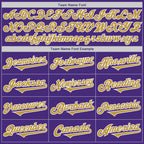 Custom Purple Old Gold-White Authentic Two Tone Baseball Jersey