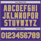 Custom Purple Old Gold-White Authentic Two Tone Baseball Jersey