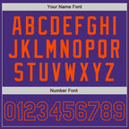 Custom Purple Orange Authentic Two Tone Baseball Jersey