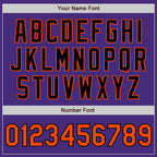 Custom Purple Orange-Black Authentic Two Tone Baseball Jersey
