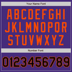 Custom Purple Black-Orange Authentic Two Tone Baseball Jersey