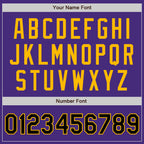 Custom Purple Black-Gold Authentic Two Tone Baseball Jersey
