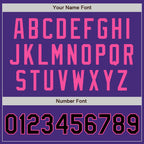 Custom Purple Black-Pink Authentic Two Tone Baseball Jersey