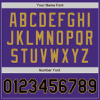 Custom Purple Black-Old Gold Authentic Two Tone Baseball Jersey