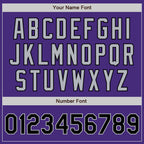Custom Purple Black-Gray Authentic Two Tone Baseball Jersey