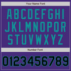 Custom Purple Black-Teal Authentic Two Tone Baseball Jersey