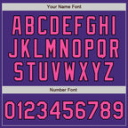 Custom Purple Pink-Black Authentic Two Tone Baseball Jersey