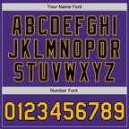Custom Purple Gold-Black Authentic Two Tone Baseball Jersey