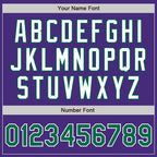 Custom Purple Kelly Green-White Authentic Two Tone Baseball Jersey
