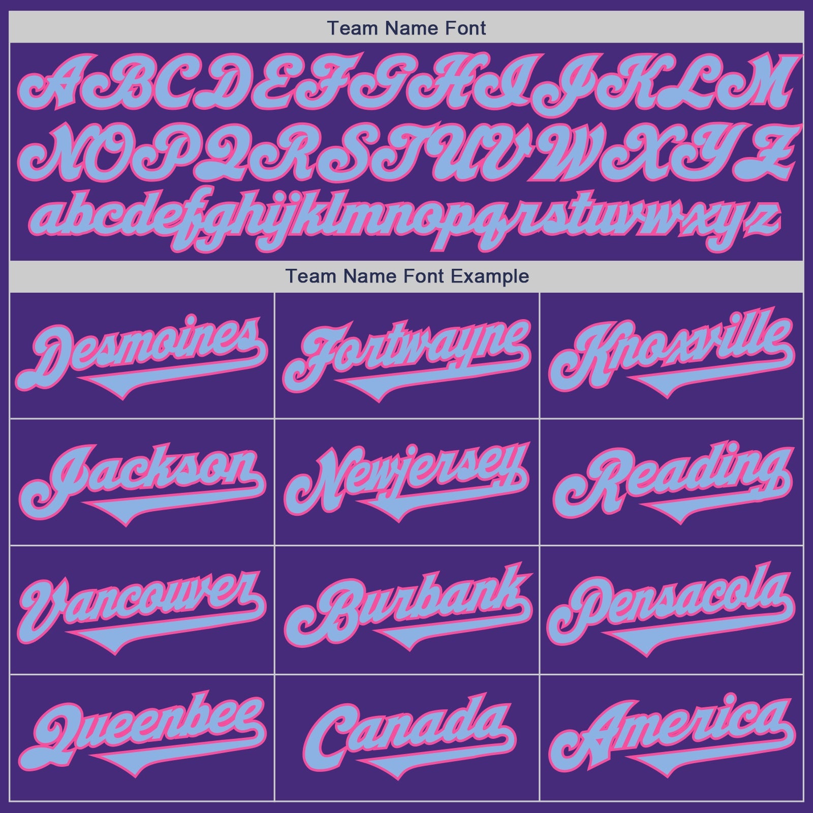 Custom Purple Light Blue-Pink Authentic Two Tone Baseball Jersey