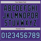 Custom Purple Light Blue-Black Authentic Two Tone Baseball Jersey