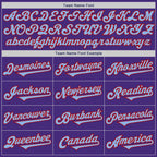 Custom Purple Light Blue-Red Authentic Two Tone Baseball Jersey