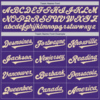 Custom Purple Cream Authentic Two Tone Baseball Jersey