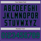 Custom Purple Teal-Black Authentic Two Tone Baseball Jersey