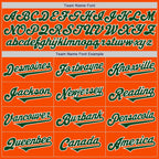 Custom Orange Green-White Authentic Two Tone Baseball Jersey