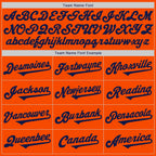 Custom Orange Navy Authentic Two Tone Baseball Jersey