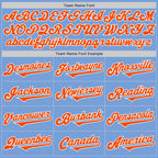 Custom Light Blue Orange-White Authentic Two Tone Baseball Jersey