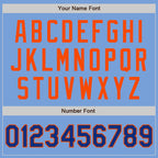 Custom Light Blue Royal-Orange Authentic Two Tone Baseball Jersey