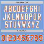 Custom Light Blue Orange-White Authentic Two Tone Baseball Jersey