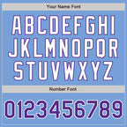 Custom Light Blue Purple-White Authentic Two Tone Baseball Jersey