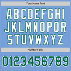 Custom Light Blue Kelly Green-White Authentic Two Tone Baseball Jersey