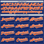 Custom Royal Orange-White Authentic Two Tone Baseball Jersey